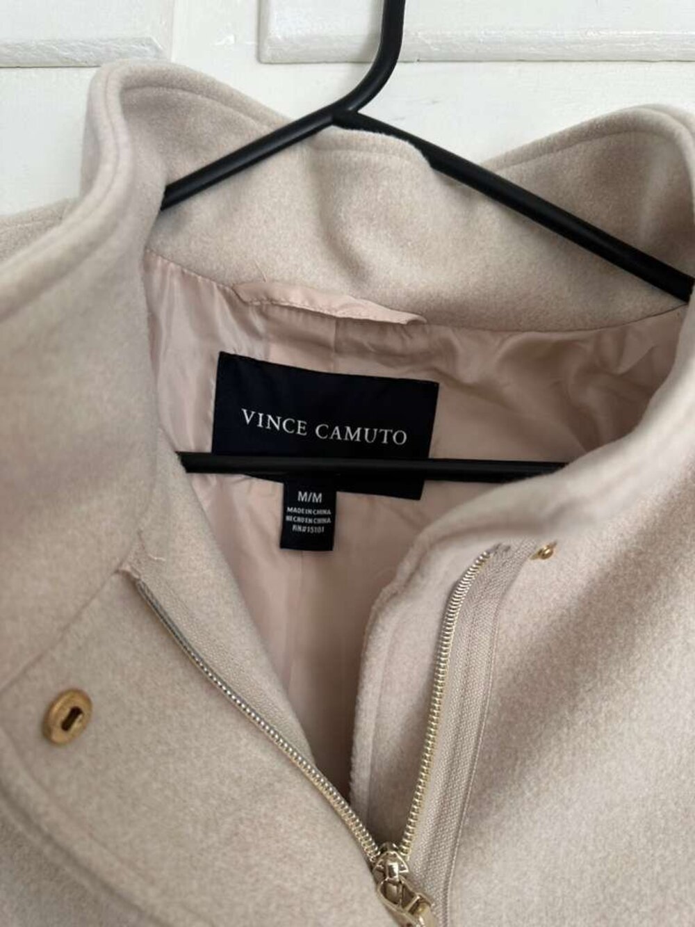 Vince Camuto Women's Ivory M Full Zip Jacket - Picture 3 of 3